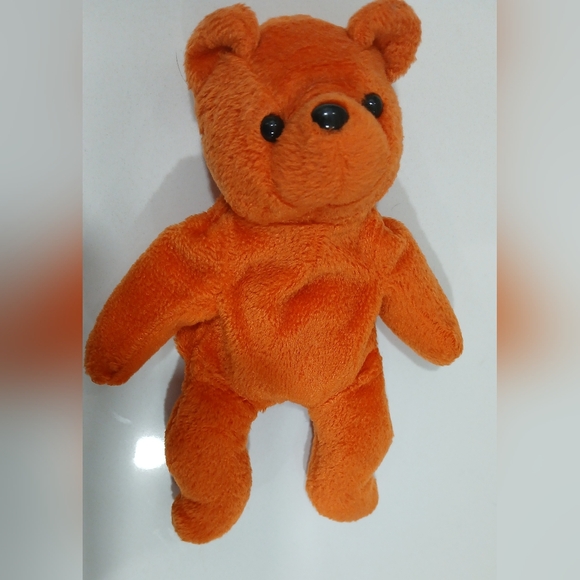 Vintage Avon Bernard 8in.Orange Plush Bear 1997. No Tag, Like New, - Picture 2 of 5